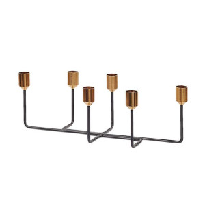 Świecznik metalowy 12 cm czarny BANGKA