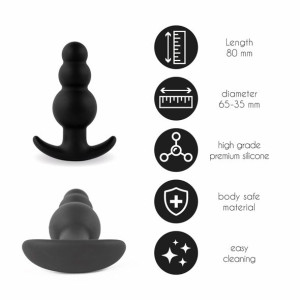 Korek analny - FeelzToys Plugz Butt Plug Black Nr. 1