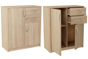 Komoda Salon K020 2 Szuflady Półka Kolor Sonoma 74cm