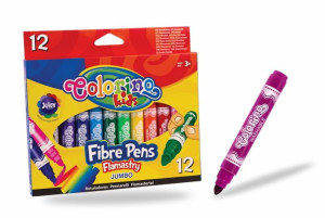 Flamastry z okrągłą końcówką Jumbo 12 kolorów - Colorino Kids