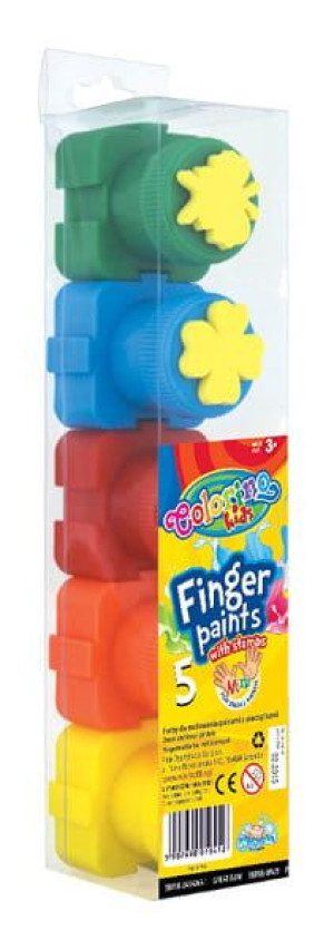 Farby do malowania palcami 5 kolorów - Colorino Kids