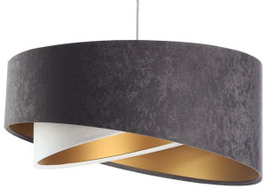Grafitowo-biała lampa wisząca glamour- EX992-Gana