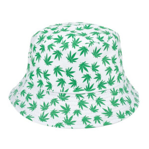 Biały kapelusz dwustronny bucket hat wędkarski modny kap-m4