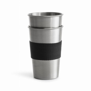 Kubki stalowe Sagaform To go 2 szt. 0,5 l 9 x 13 cm srebrne