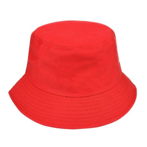 Czerwony kapelusz bucket hat wędkarski modny jednolity kap-m2