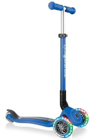 Hulajnoga 3-kołowa Globber Primo Foldable Lights 434-100 Navy Blue - Racing