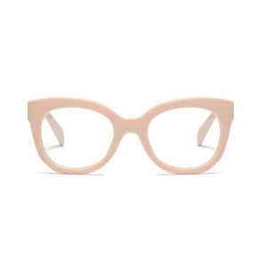 Okulary "zerówki" Retro Kremowe Ok130k