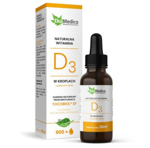 EkaMedica Naturalna Witamina D3 z lanoliny w kroplach 30ml - 900 kropli