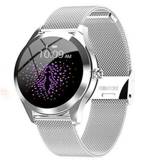 Smartwatch damski KW10 srebrna bransoleta