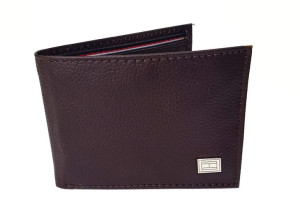 TOMMY HILFIGER Portfel Męski SKÓRA BRĄZOWY