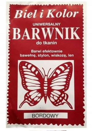 Barwnik do tkanin farba BORDO