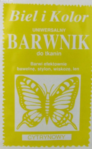 Barwnik do tkanin farba CYTRYNOWY