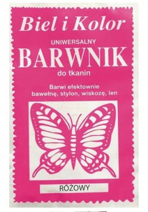 Barwnik do tkanin farba RÓŻOWY