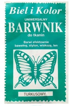 Barwnik do tkanin farba TURKUSOWY
