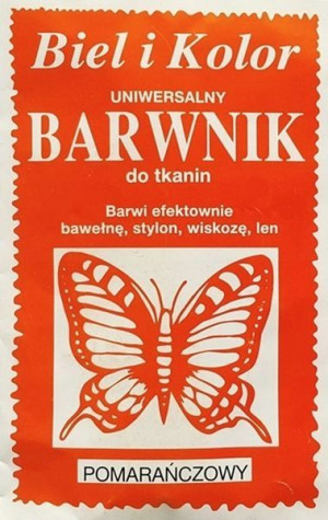 Barwnik do tkanin farba POMARAŃCZOWY