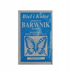 Barwnik do tkanin farba BŁĘKITNY