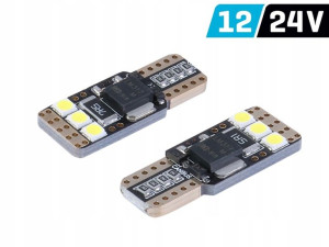 Żarówka VISION W5W T10 12/24V SMD LED CANBUS biała