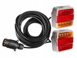 Zestaw lamp tylnych LED magnes 7,5m z wtyczką 7PIN