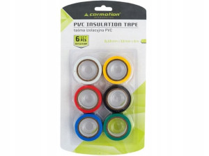 Taśmy izolacyjne 0,13 mm 15 mm 5 m kolorowe 6 szt