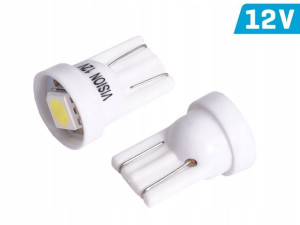 Żarówka W5W T10 12V 1x 5050 SMD LED, biała, 2 szt.