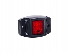 Lampa obrysowa na podstawie gumowej, czerwona
