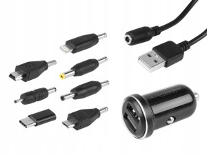 Ładowarka uniwersalna 2x USB 120cm 7 końcówek