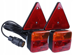 Lampy Tylne Zespolone Led Magnes Trójkąt Przyczepy
