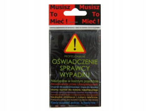 Gotowe Oświadczenie Sprawcy Wypadku Kolizji Fv Sa