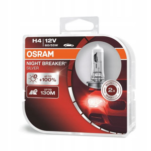 OSRAM Żarówki H4 Night Breaker Silver +100%