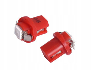 Żarowki Led R5 Bax B8.5d 12v Czerwone 0.15w Smd