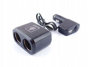 Dwójnik Rozdzielacz Na 2 Gniazda + Usb Podwójny Fv