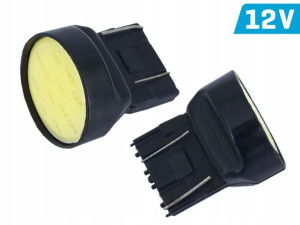 Żarówka W21/5W T20q 12V 1x COB LED CANBUS biała