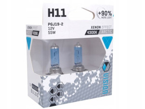 Żarówki Arctic White Białe H11 12v 55w + 90%