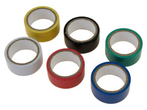 TAŚMA IZOLACYJNA 6 szt KOLOROWE 0,13mm x 18mm x 5