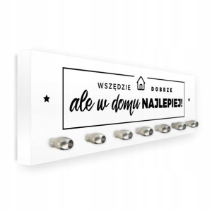 Wieszak Ścienny Na Ubrania Klucze | Drewniany