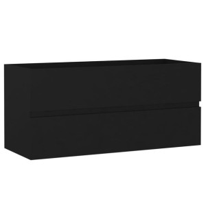 Szafka pod umywalkę, czarna, 100x38,5x45 cm, płyta wiórowa