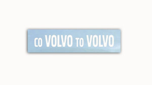 Wycinana naklejka CO VOLVO TO VOLVO biała