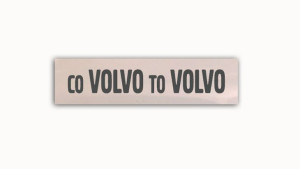 Wycinana naklejka CO VOLVO TO VOLVO grafitowa