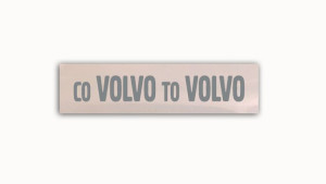 Wycinana naklejka CO VOLVO TO VOLVO szara