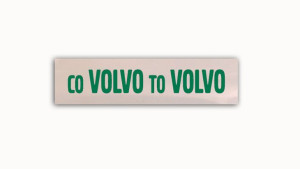 Wycinana naklejka CO VOLVO TO VOLVO zielona