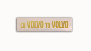 Wycinana naklejka CO VOLVO TO VOLVO złota
