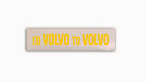 Wycinana naklejka CO VOLVO TO VOLVO żółta