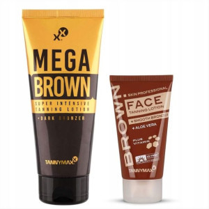 Tannymaxx Mega Brown Ciemny Bronzer + krem twarzy
