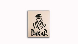 Wycinana naklejka DAKAR czarna
