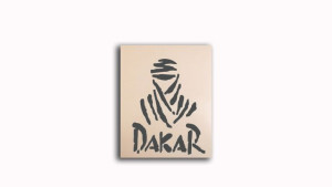Wycinana naklejka DAKAR grafitowa
