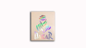 Wycinana naklejka DAKAR holograficzna