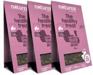 Naturea Indyk Bezzbożowe Zdrowe Przysmaki 3x100g