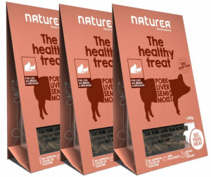 Naturea Wątróbka Bezzbożowe Zdrowe Przysmaki 3x100