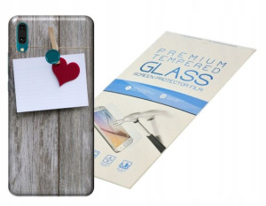 Etui case plecki + SZKŁO do HUAWEI Y9 2019 WZORY