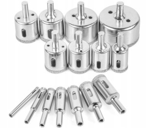 Otwornice diamentowe gres płytki 15 szt 6-50mm MTA